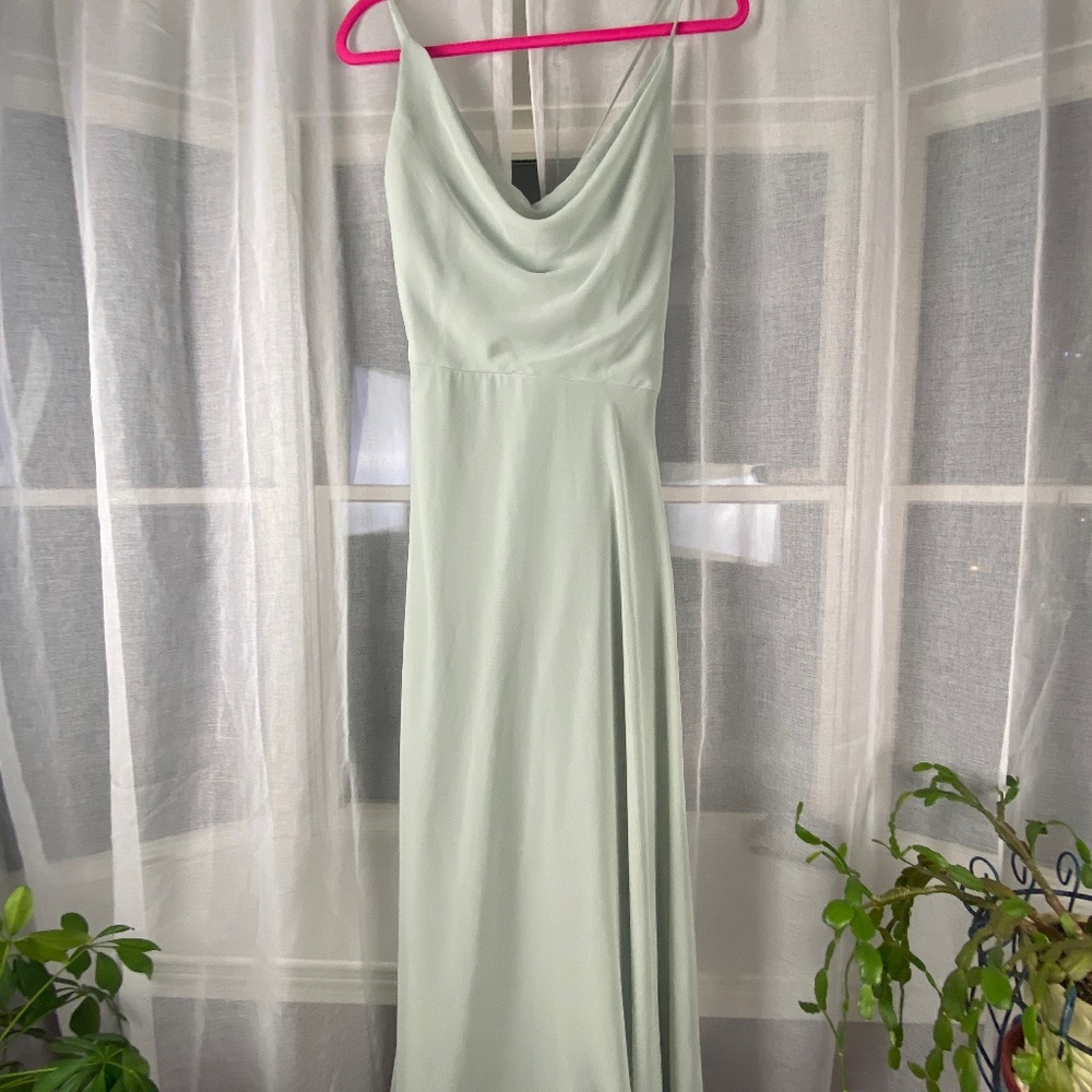 Cowl Neck Criss Cross Back Maxi Dress